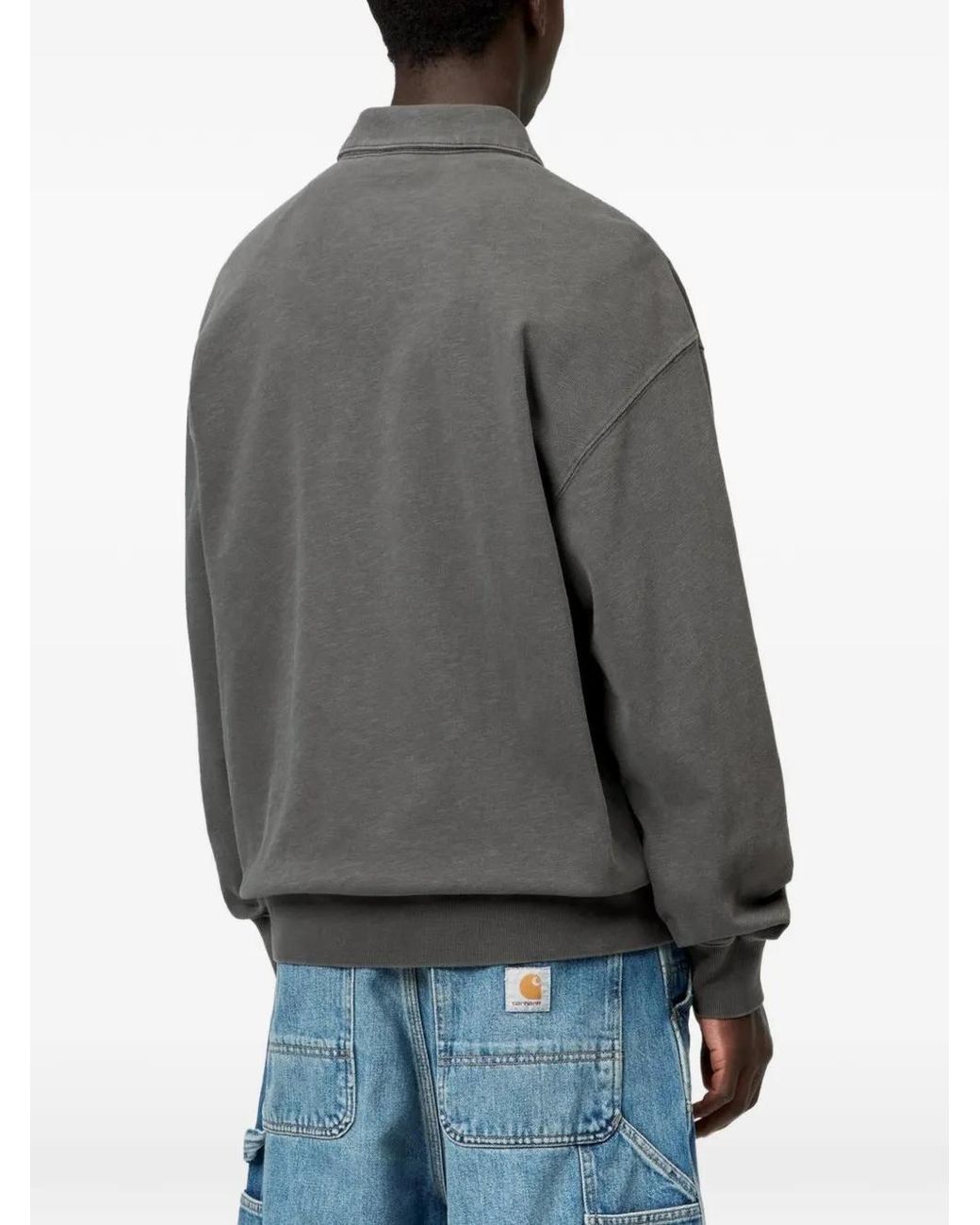 Carhartt Gray Harper Polo Sweater for men