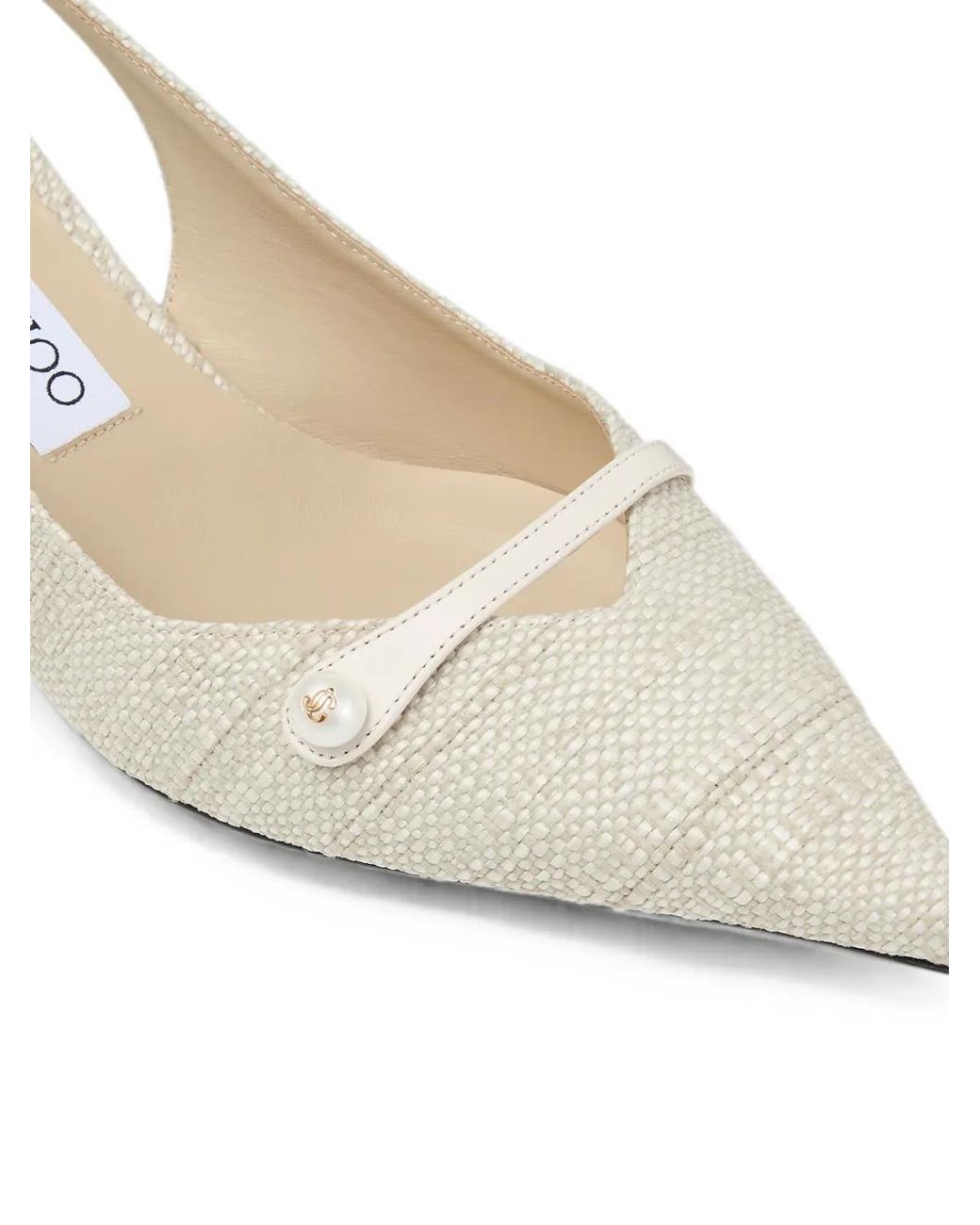 Jimmy Choo White Amita 45 Pumps