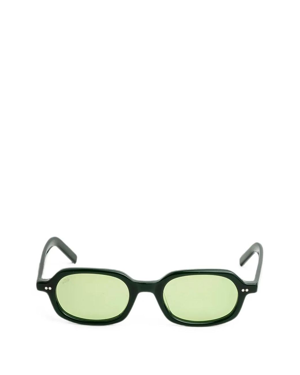 AKILA Green Psyche Geometric-Frame Sunglasses