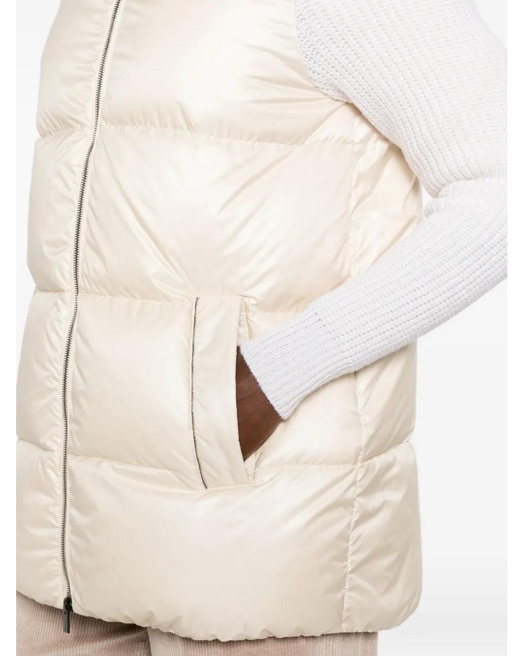 Peserico White Quilted Padded Gilet