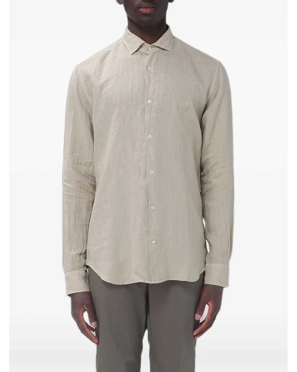 Camicia Con Logo di Brooksfield in Gray da Uomo