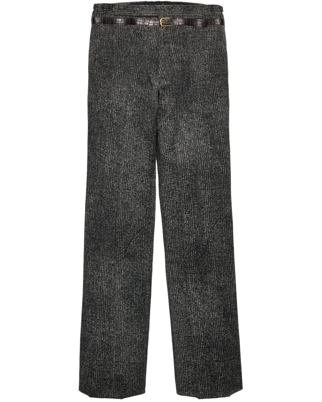 Prada Gray Cotton Gabardine Trousers for men