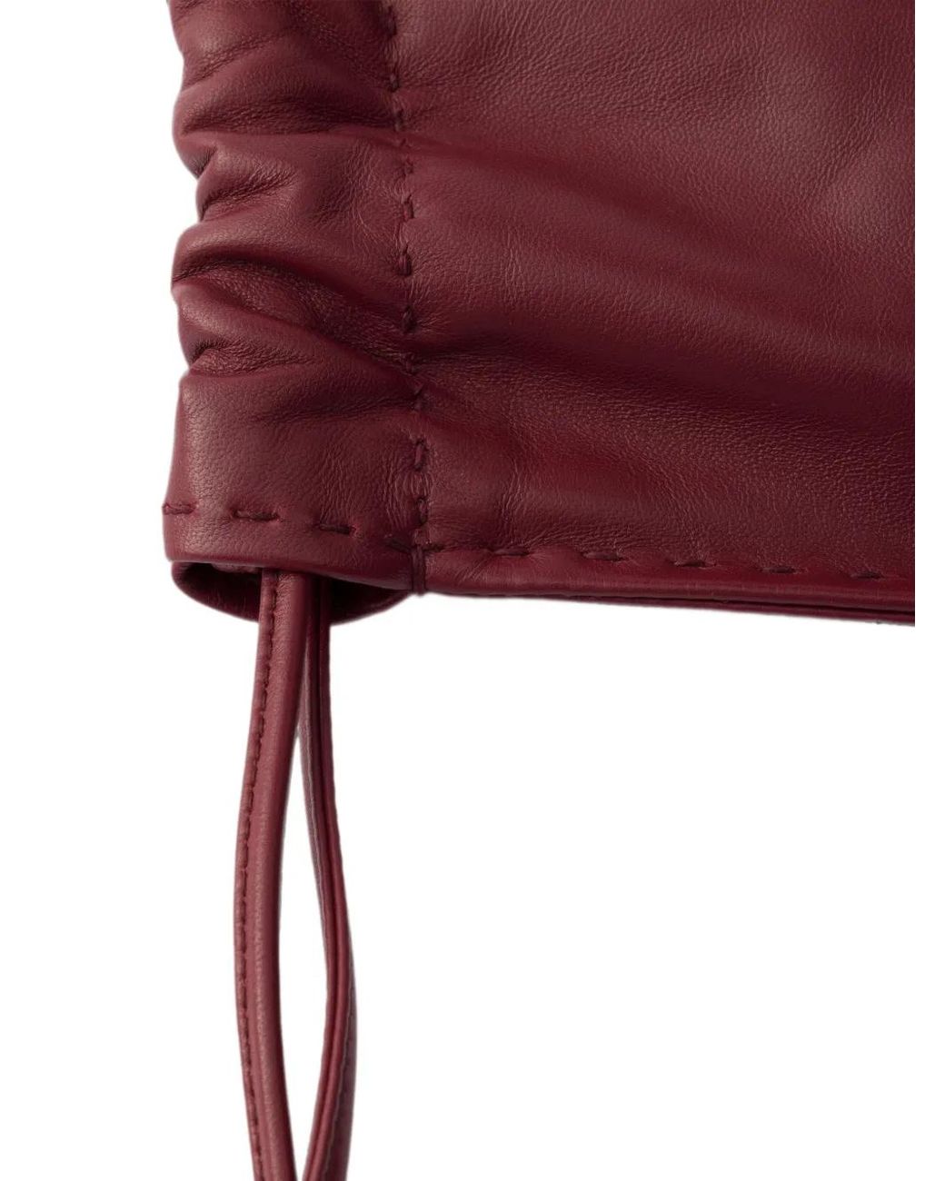 Prada Red Wish Nappa Leather Pouch