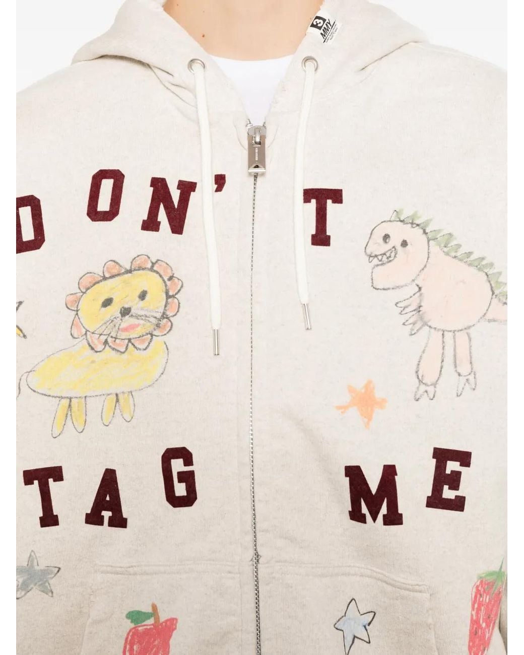 Maison Mihara Yasuhiro White Kids Doodle Printed Zip-Up Hoodie for men