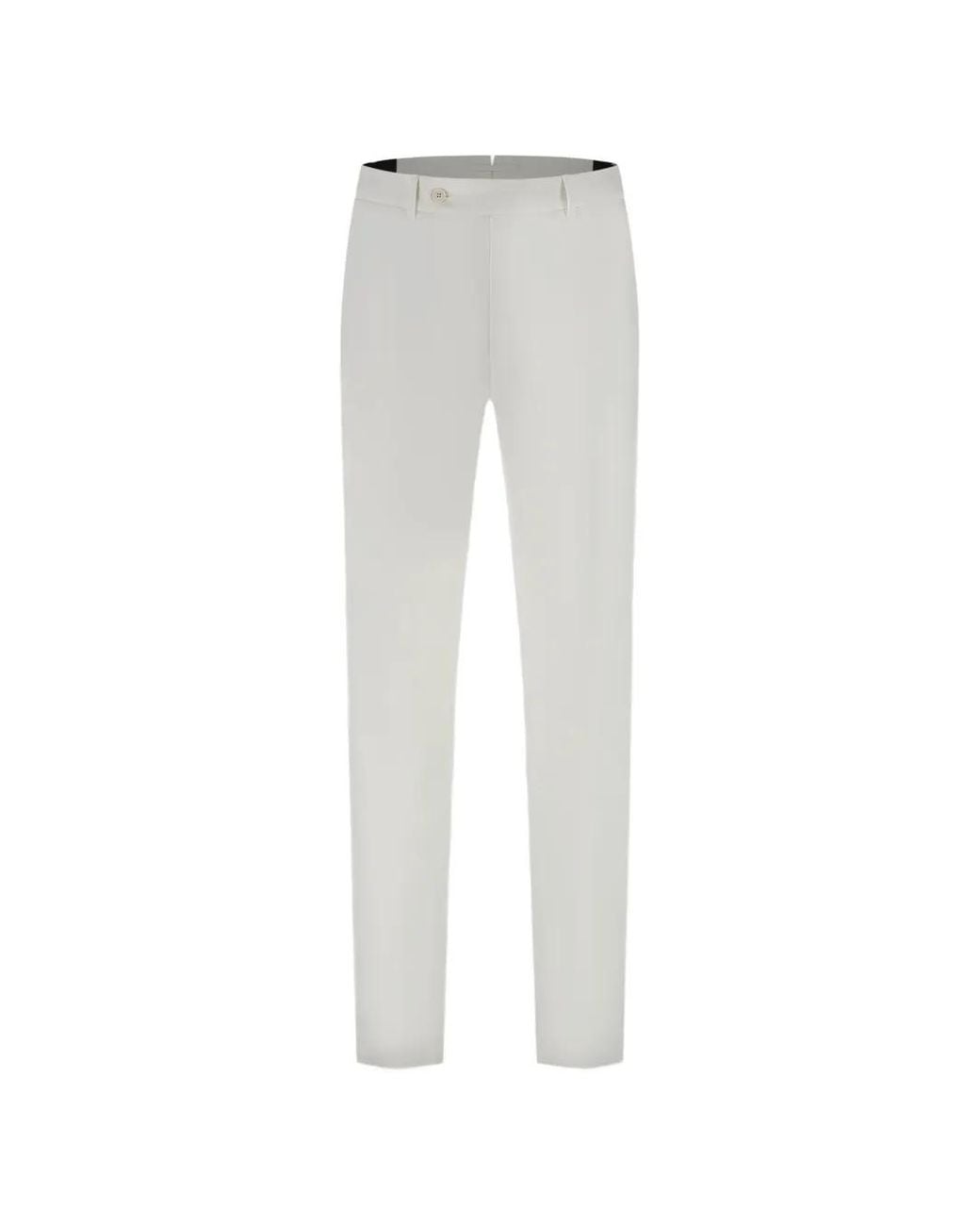 Incotex White Button Tailored Trousers for men