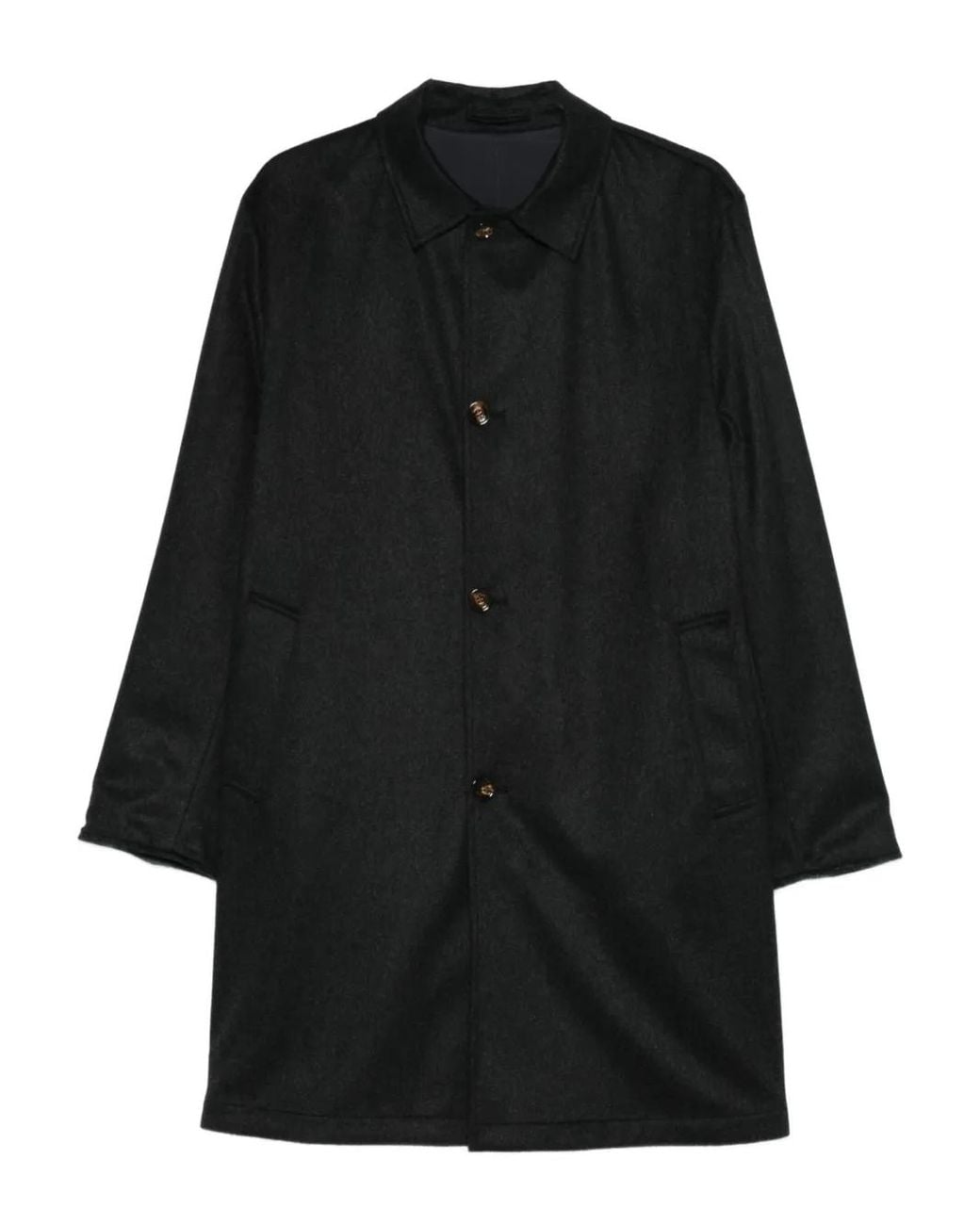 KIRED Black Single-Breasted Coat for men