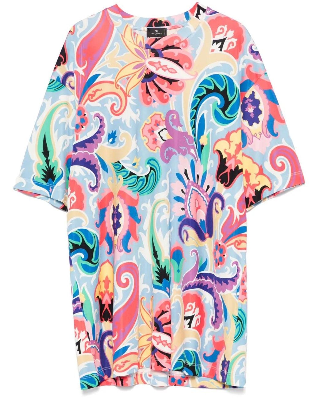 Etro White Comfortable Viscose Blend Tee