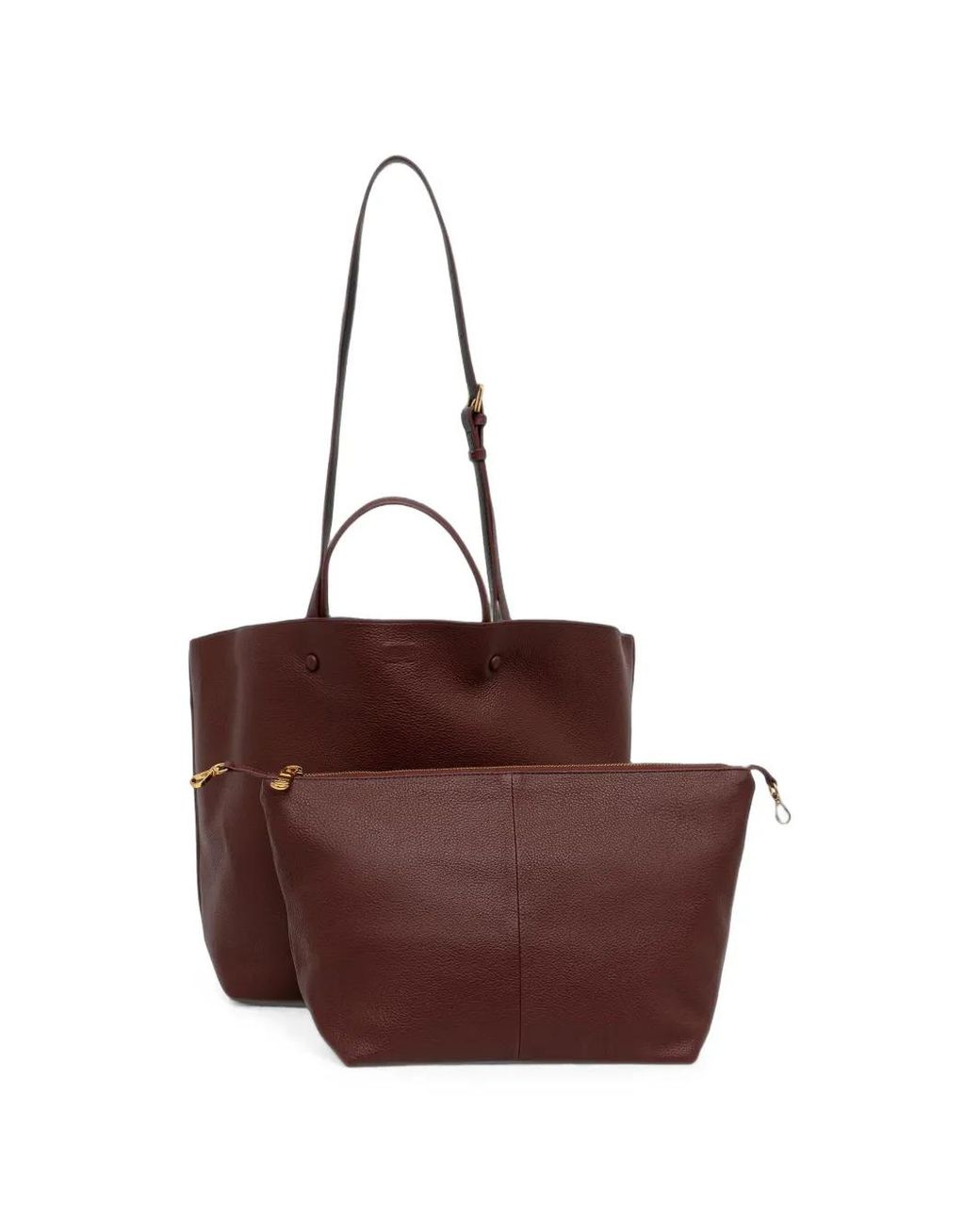 Patrizia Pepe Purple Grained Leather Tote Bag
