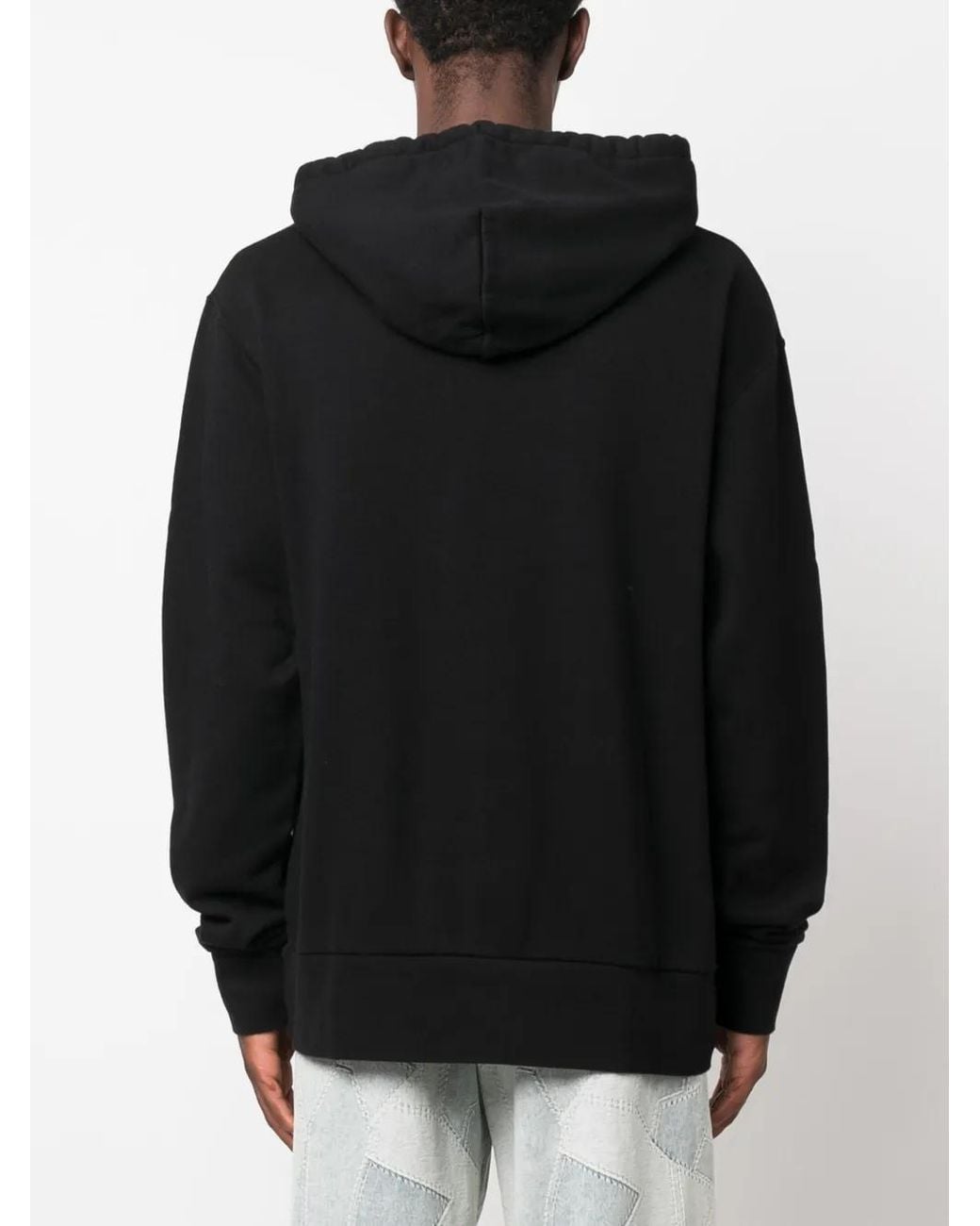 J.W. Anderson Black Logo-Embroidered Cotton Hoodie for men
