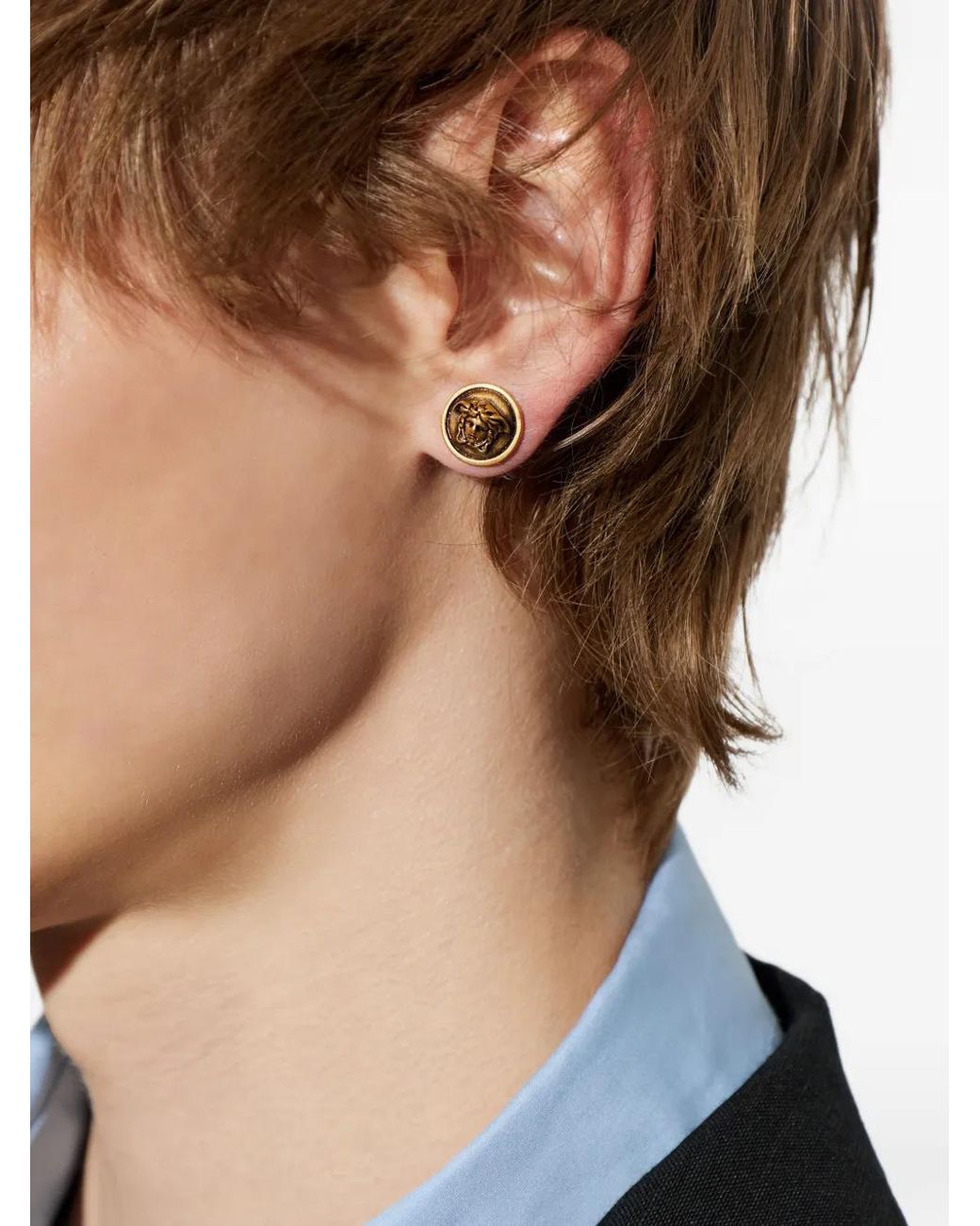 Versace Metallic Boucles D'Oreilles Medusa Head