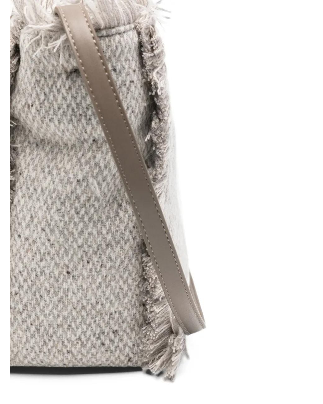 Mc2 Saint Barth Gray Colette Fringed Tote Bag