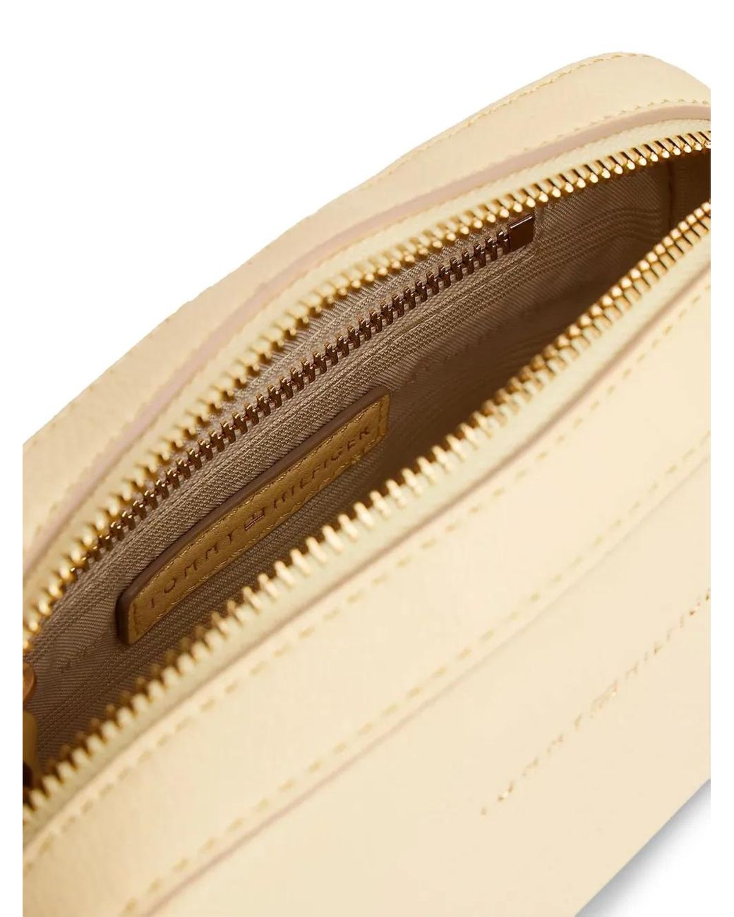 Tommy Hilfiger Natural Embossed-Logo Cross Body Bag