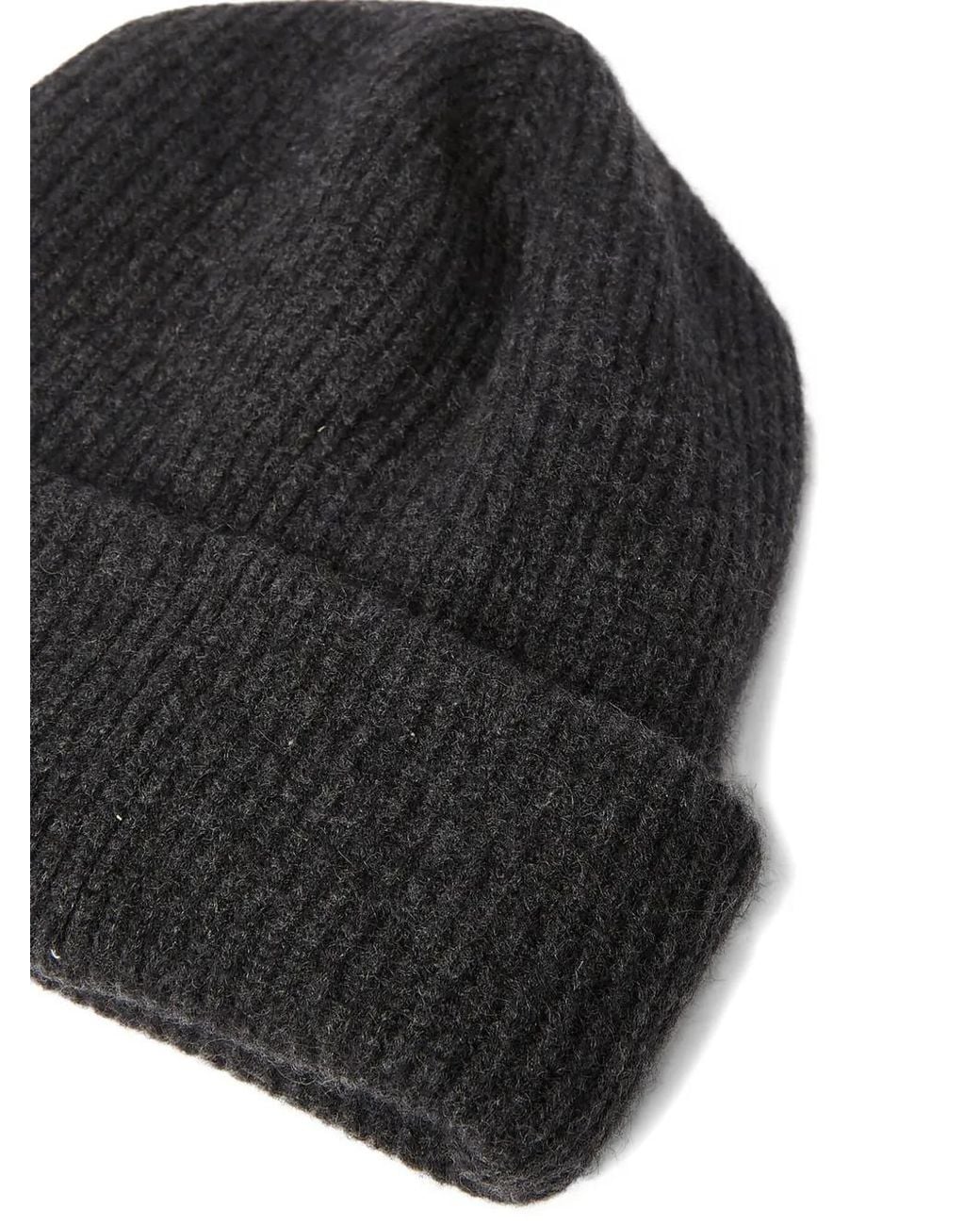 Meta Campania Collective Black Logo-Patch Beanie for men
