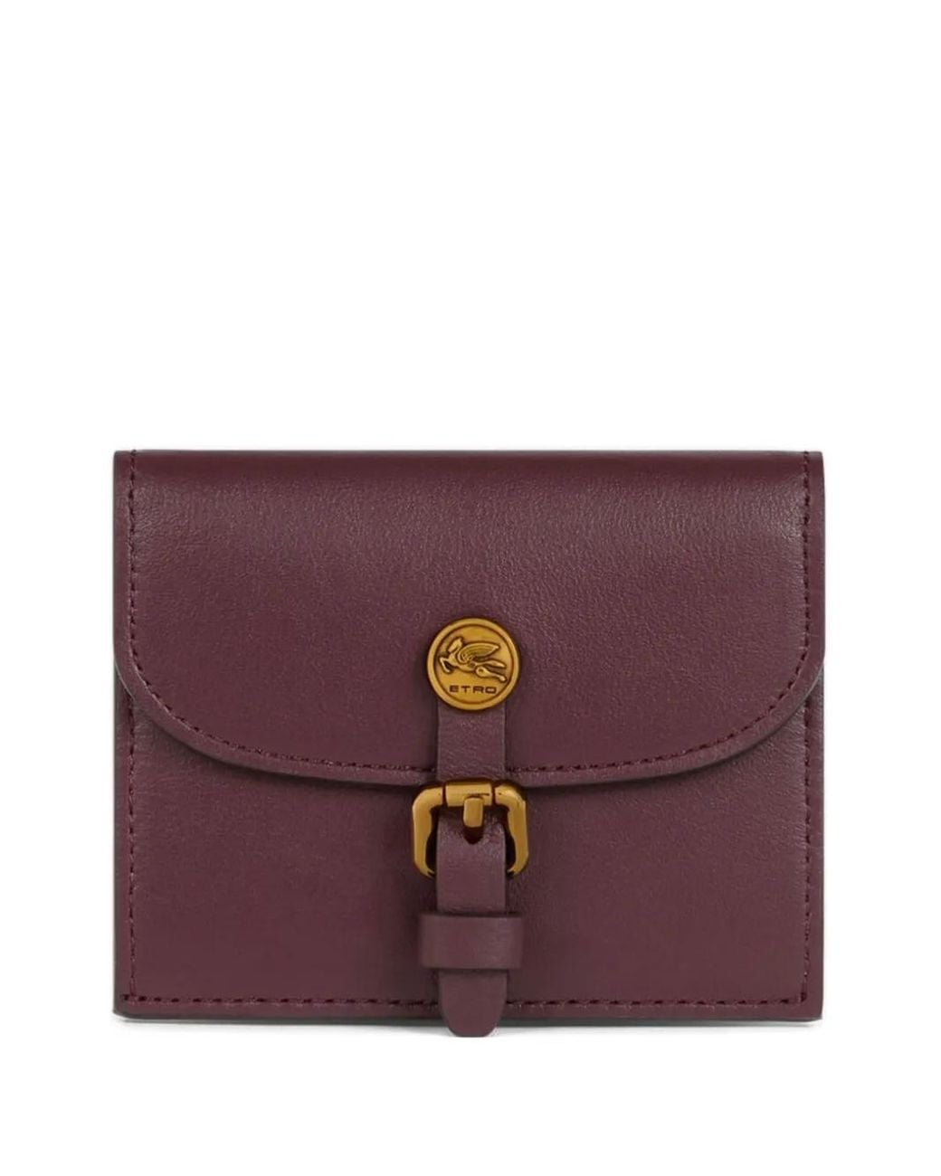 Etro Purple Leather Pony Card Holder