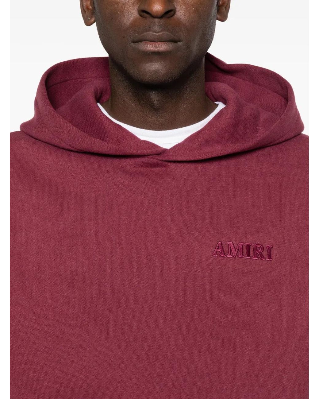 Amiri Red Logo-Detail Hoodie for men
