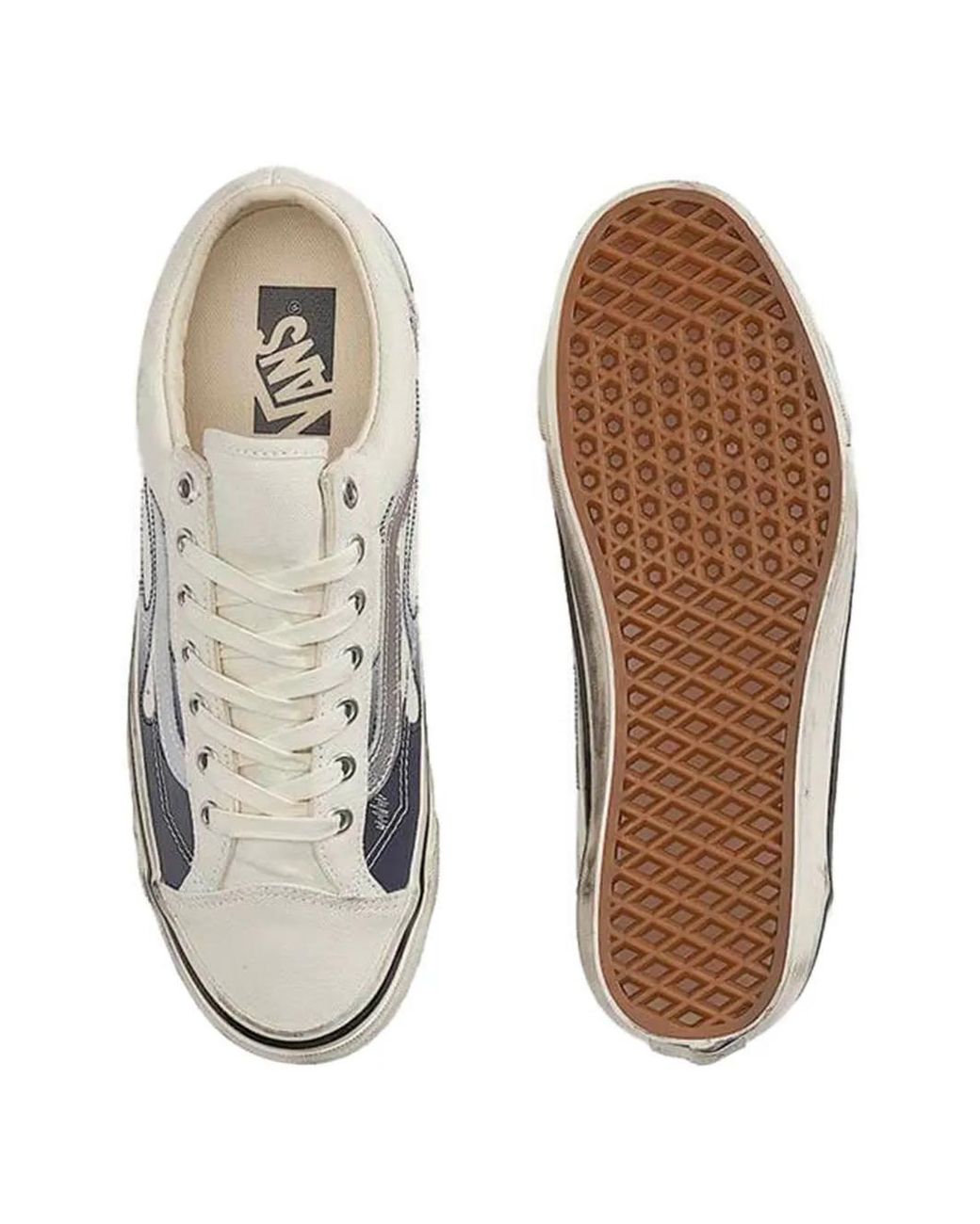 Vans White Premium Old Skool 36 Flames Lace-Up Sneakers