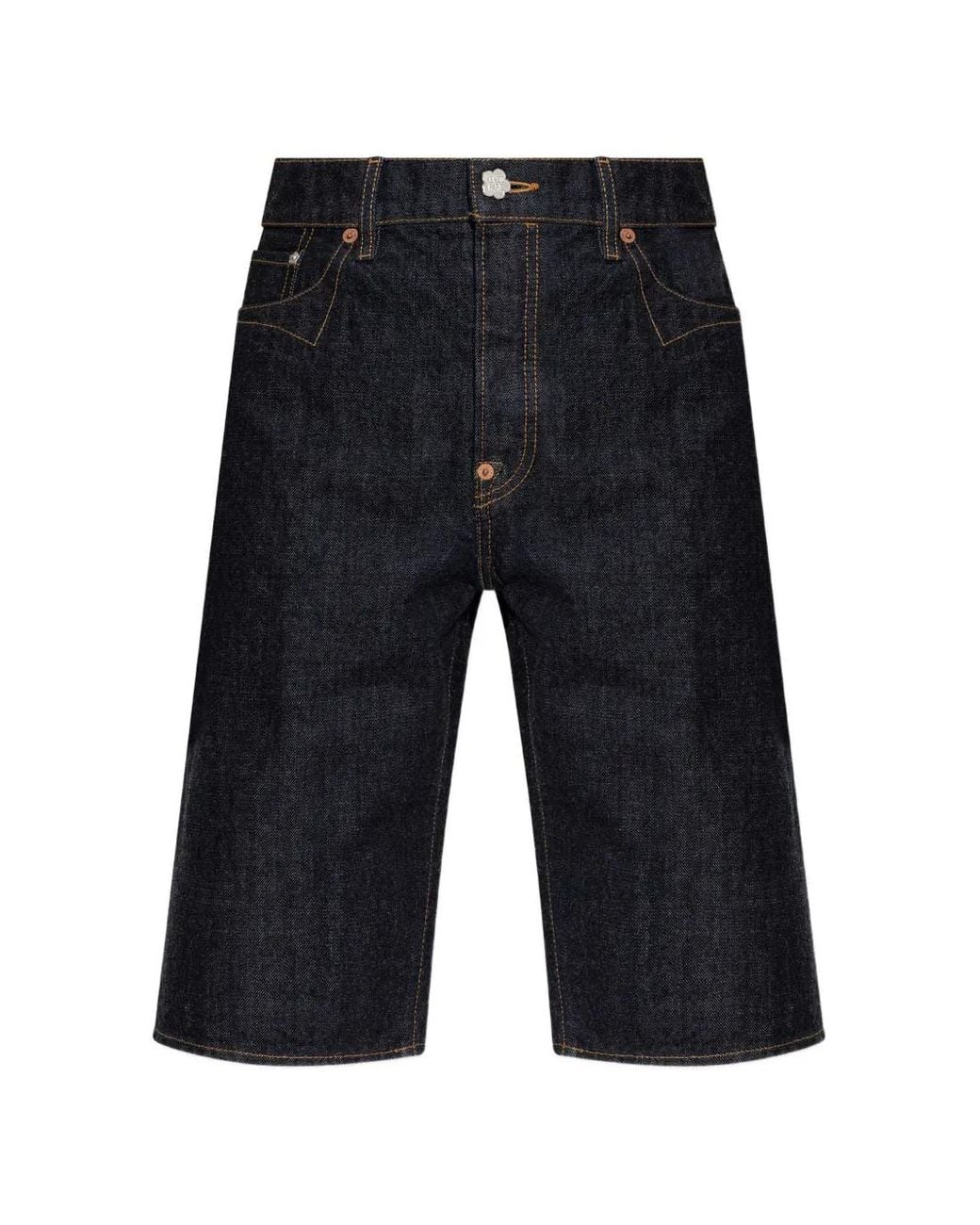 KENZO Blue Knee-Length Denim Shorts