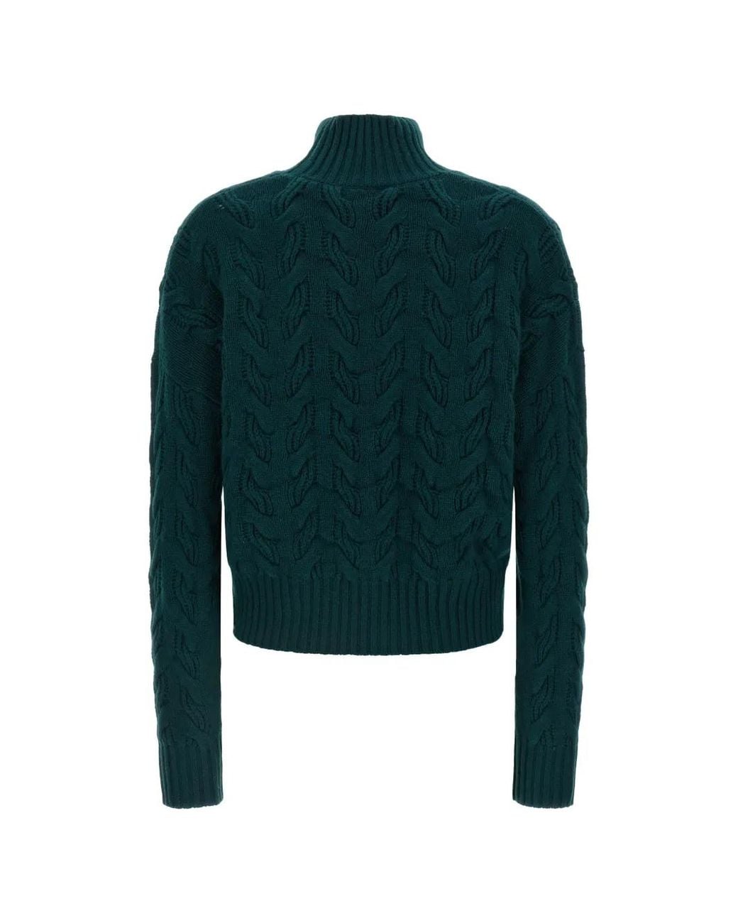 Max Mara Green Cable-Knit Sweater