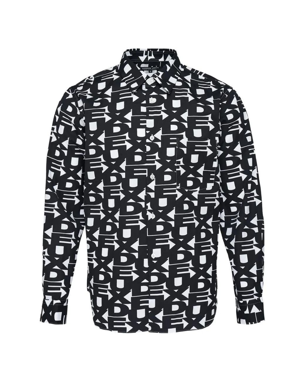 Comme des Garçons Blue Logo-Print Cotton Shirt for men