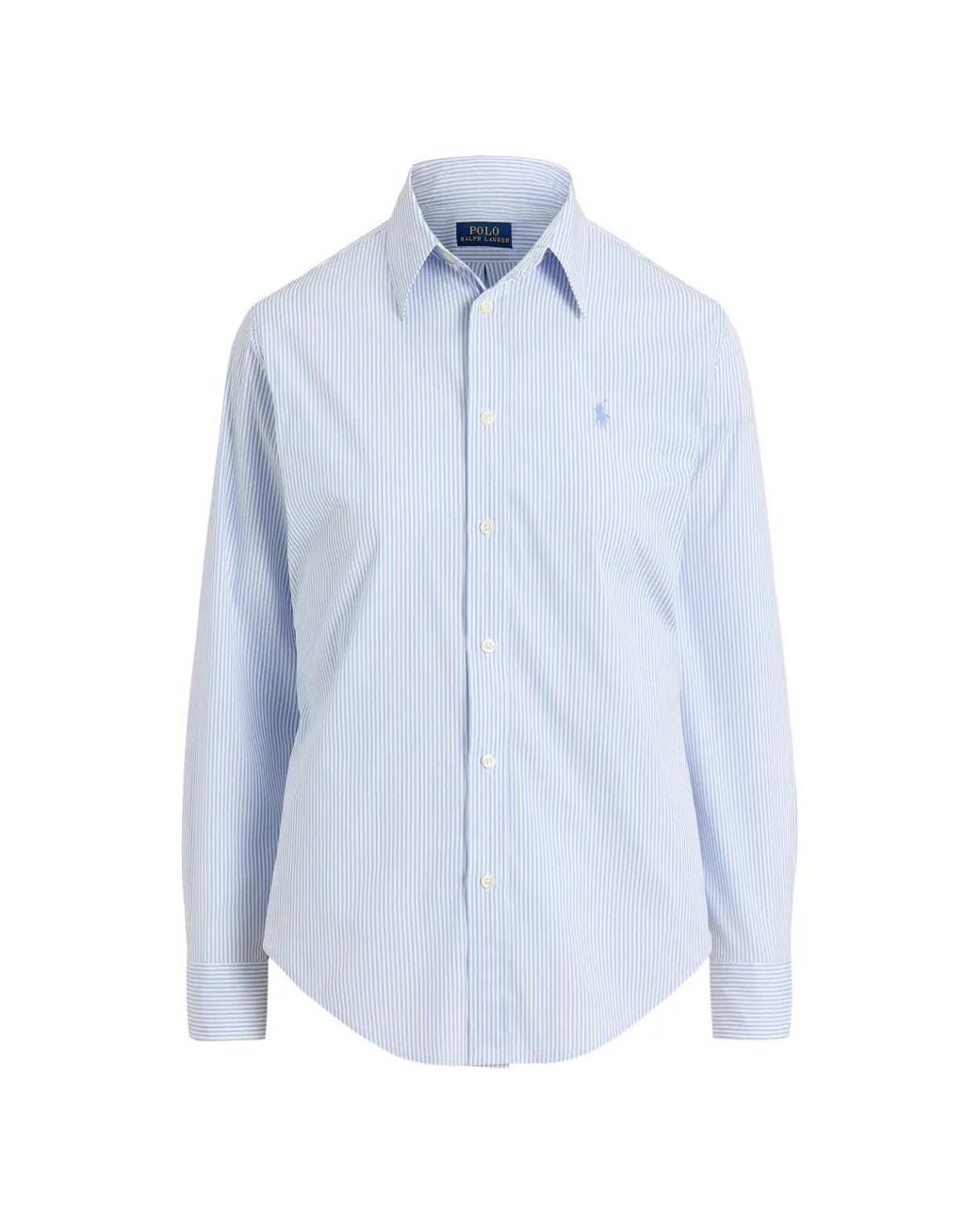 Polo Ralph Lauren Blue Stripe-Pattern Shirt
