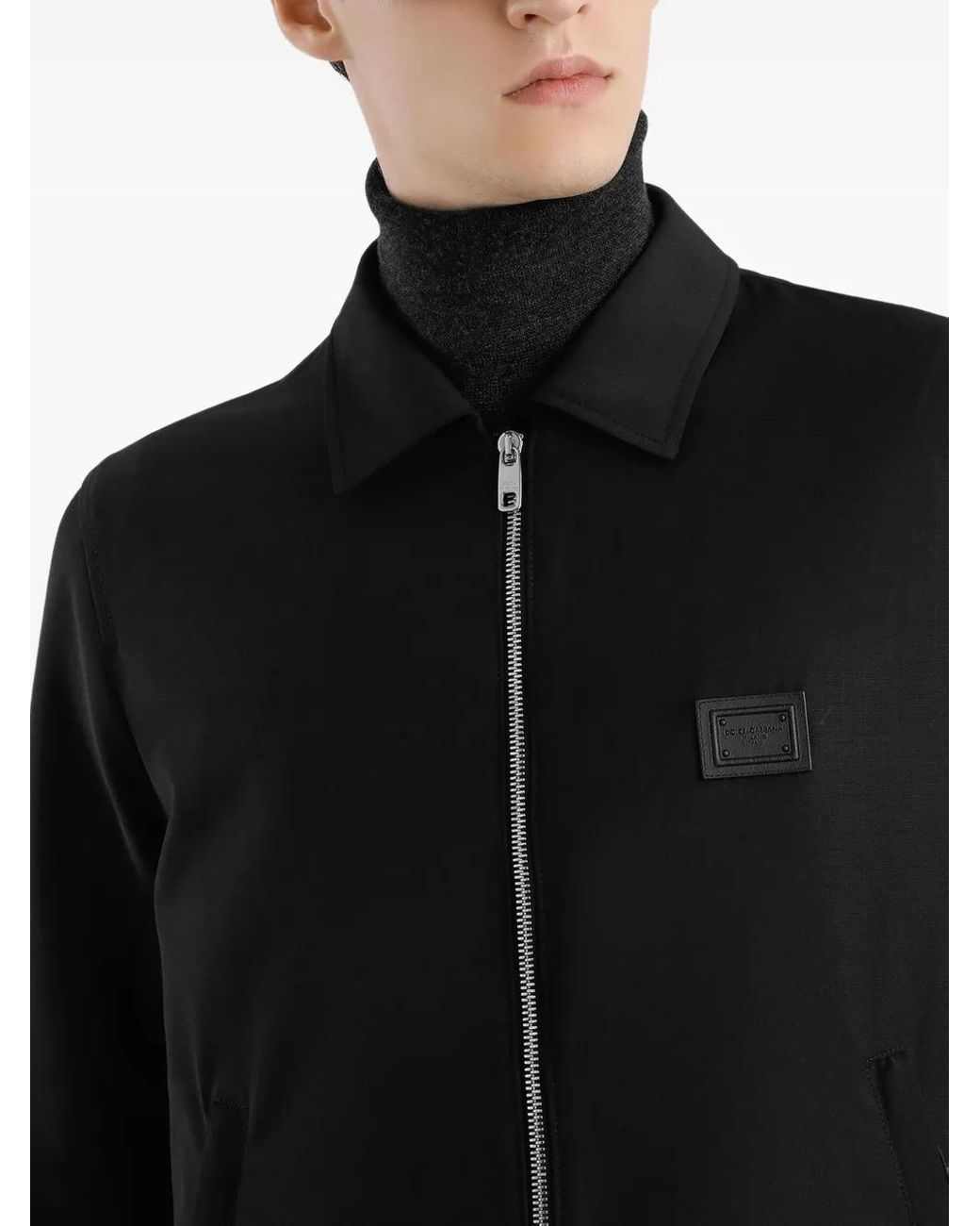 Dolce & Gabbana Windjack Met Rits in het Black voor heren