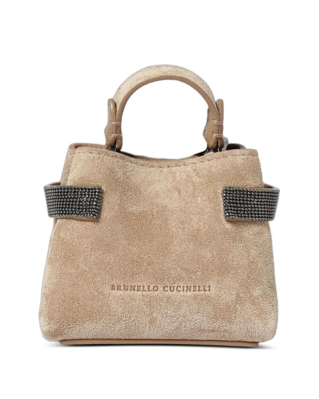 Brunello Cucinelli Natural Essence Micro Top-Handle Bag