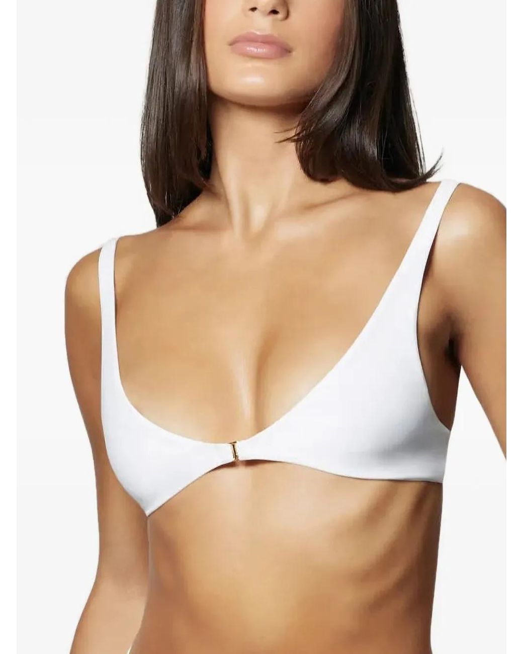 Kiki de Montparnasse White Echauffe Swim Bikini Top