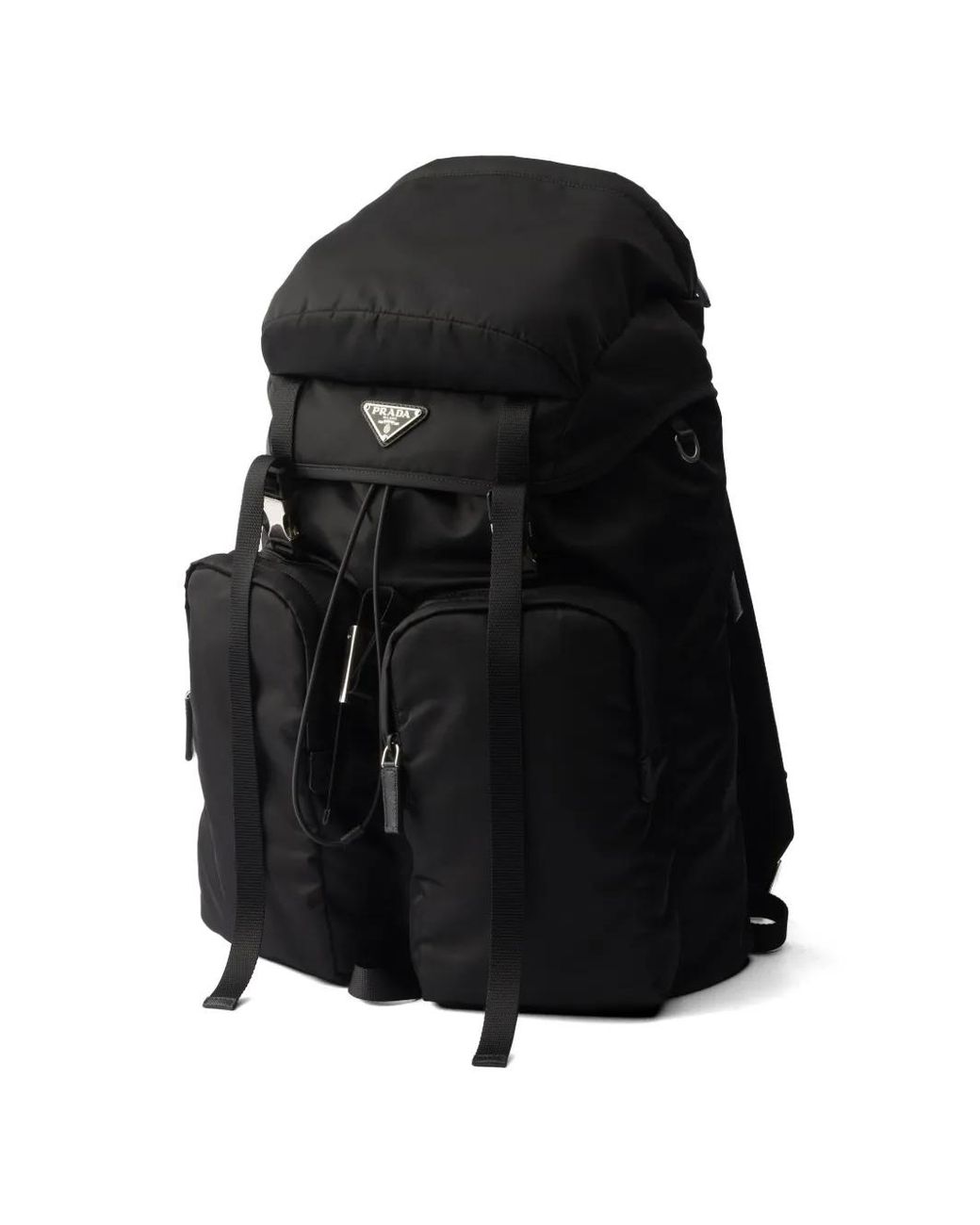 Prada Black Re-Nylon Multi-Pocket Backpack for men