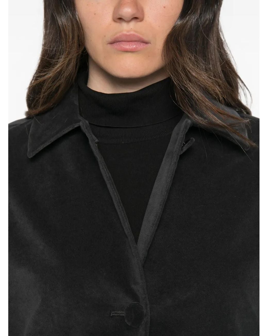 Whyci Black Button-Fastening Patch-Pocket Jacket