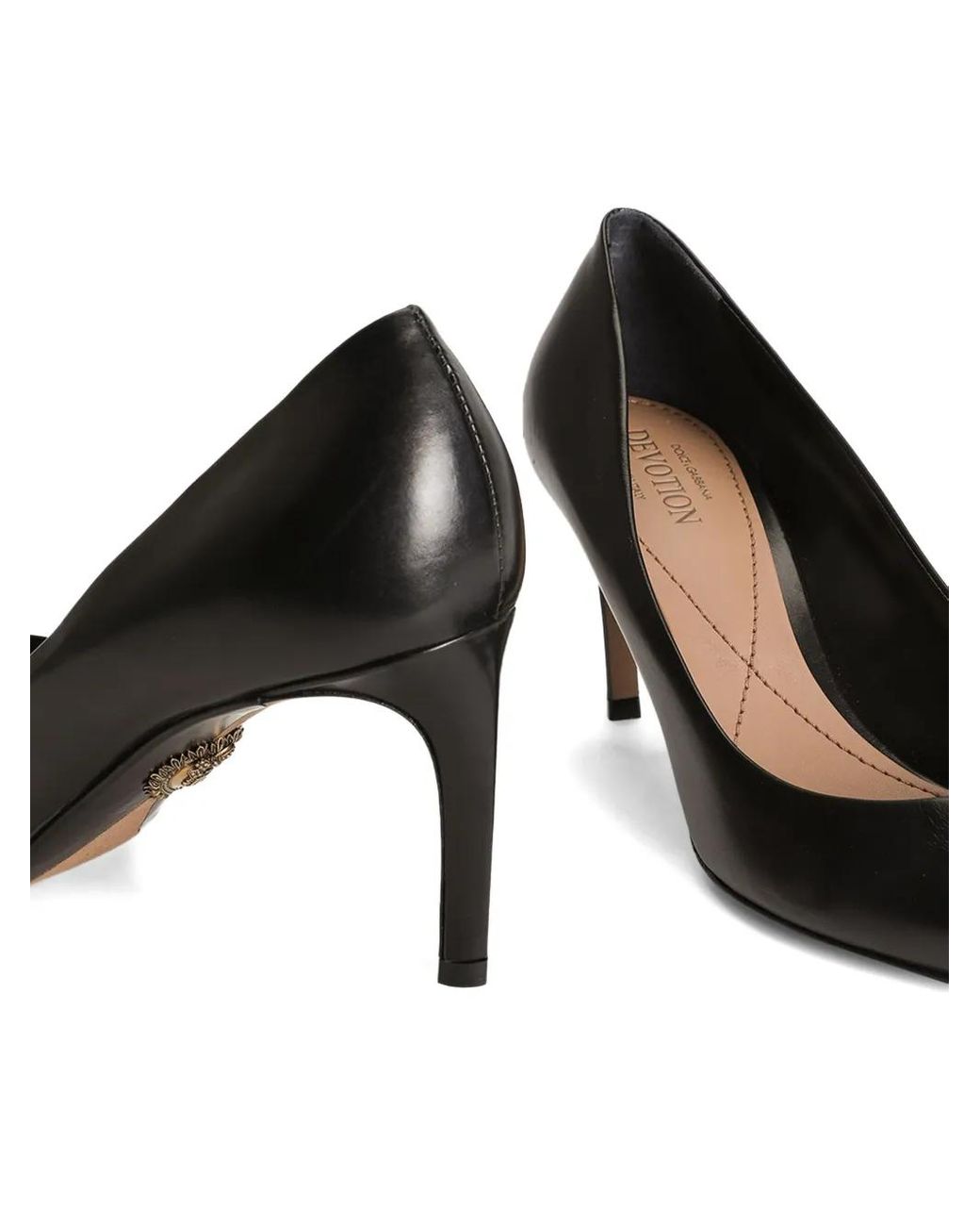 Dolce & Gabbana Black Devotion Leather Pumps