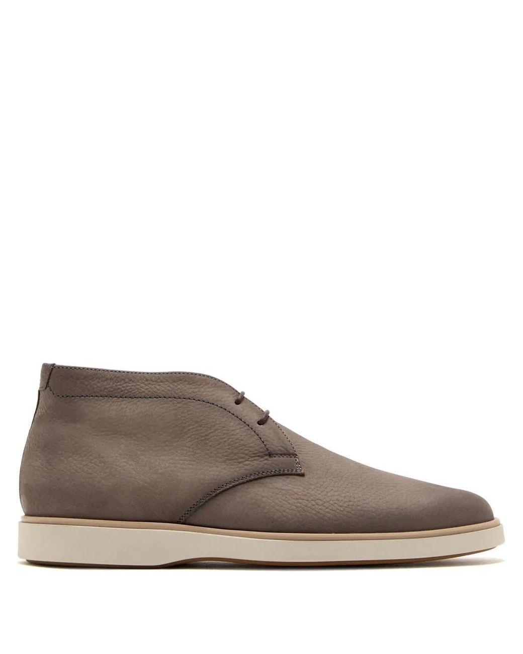 Magnanni Shoes Brown Leather Desert Boots for men