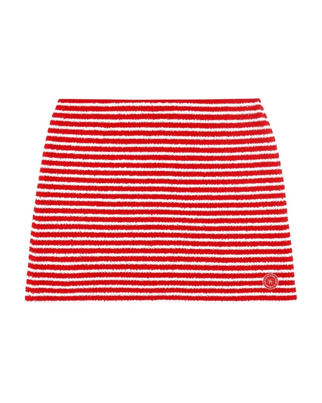 Sporty & Rich Red Striped Mini Skirt