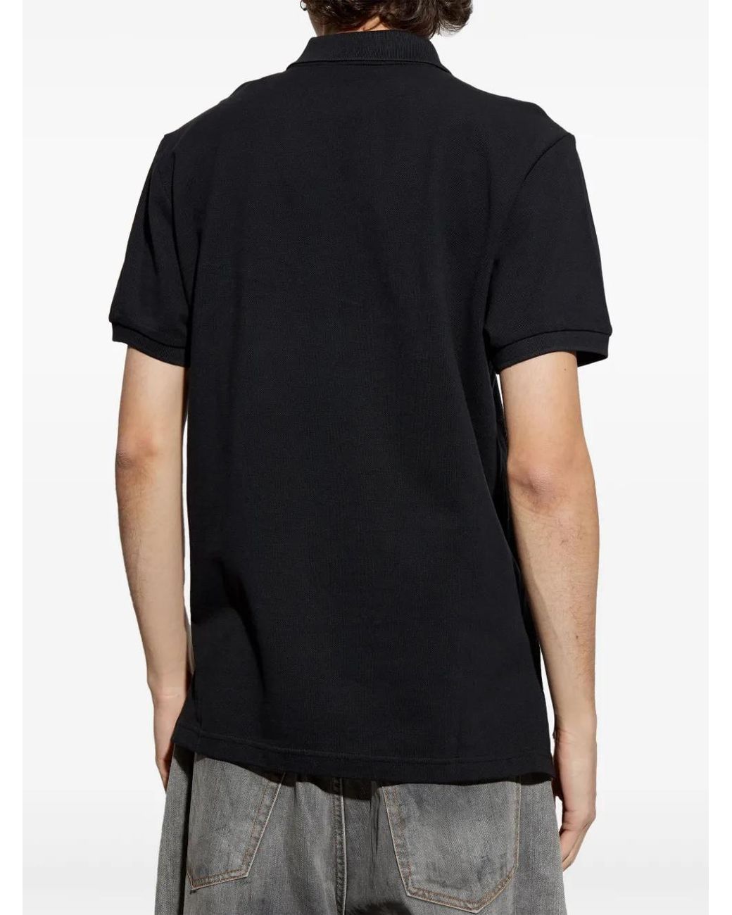 Moschino Black Cotton Polo Shirt for men