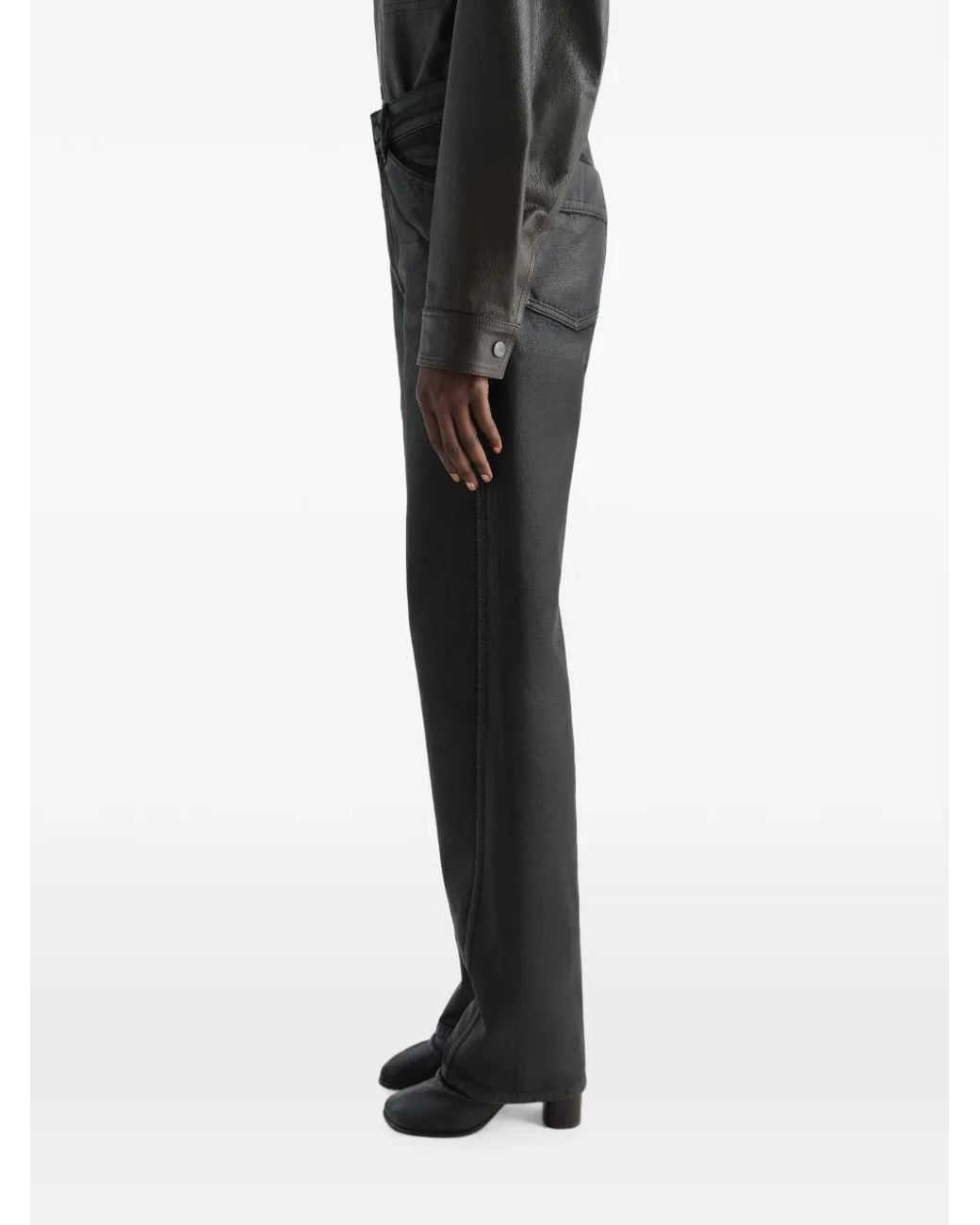 Lemaire Gray Flared Five-Pocket Pants
