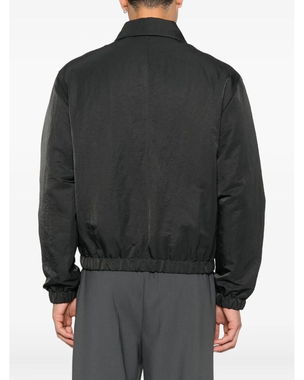 AMI Black Zip-Up Jacket for men