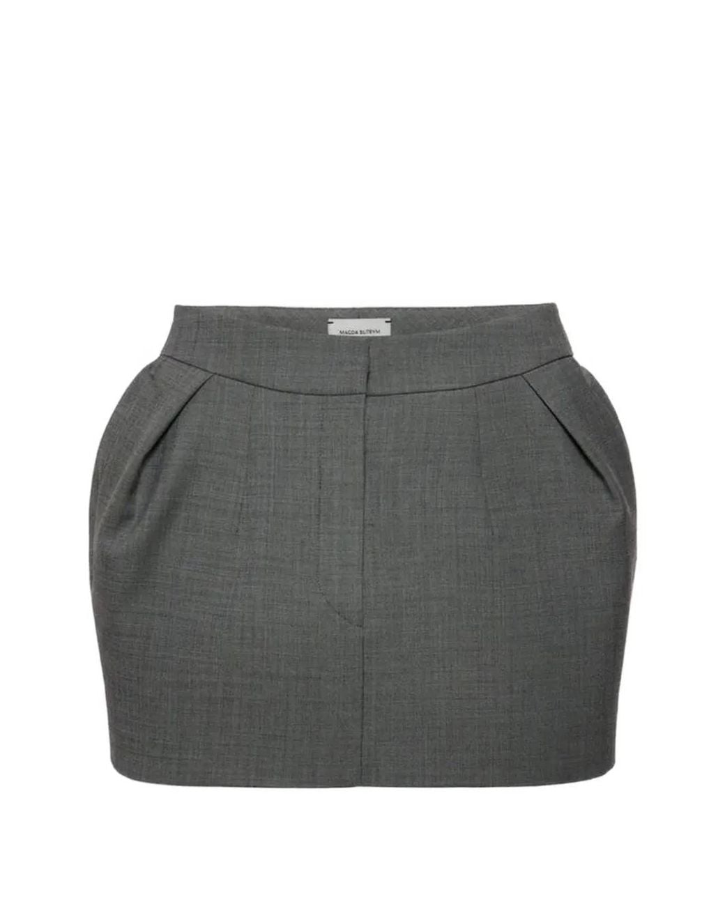 Magda Butrym Gray Pleated Mini Skirt