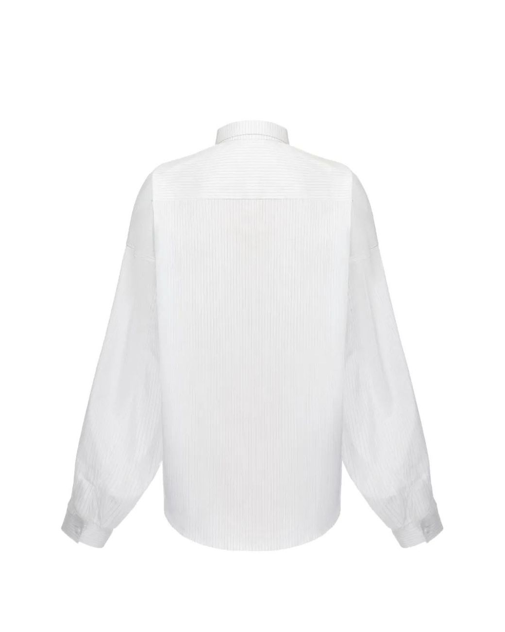 Camisa A Rayas De Algodón Situationist de color White