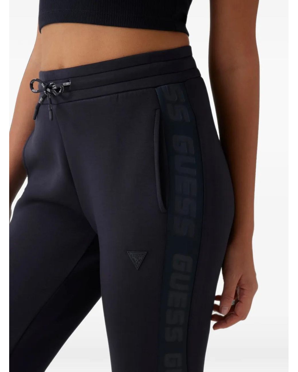 Guess Blue Allie Logo-Tape Track Pants