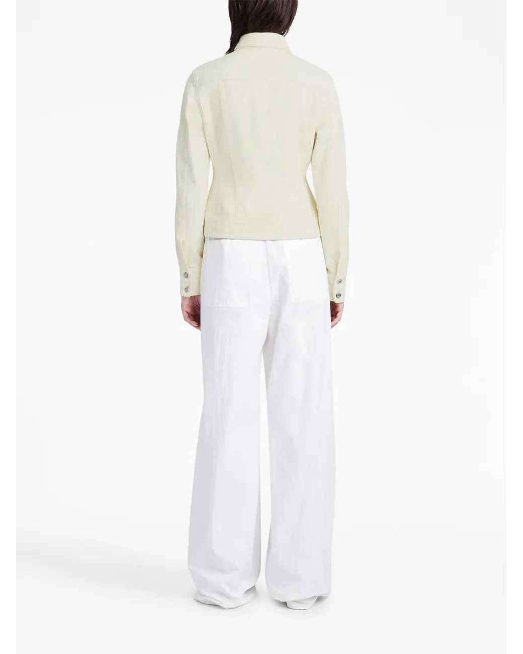 Proenza Schouler White Buttoned Panelled Denim Jacket