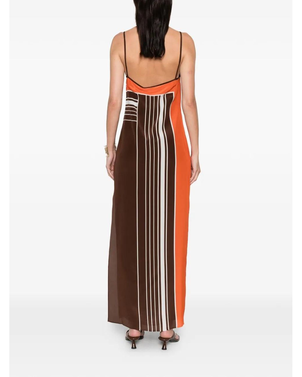 Sir Orange Destino Striped Maxi Dress