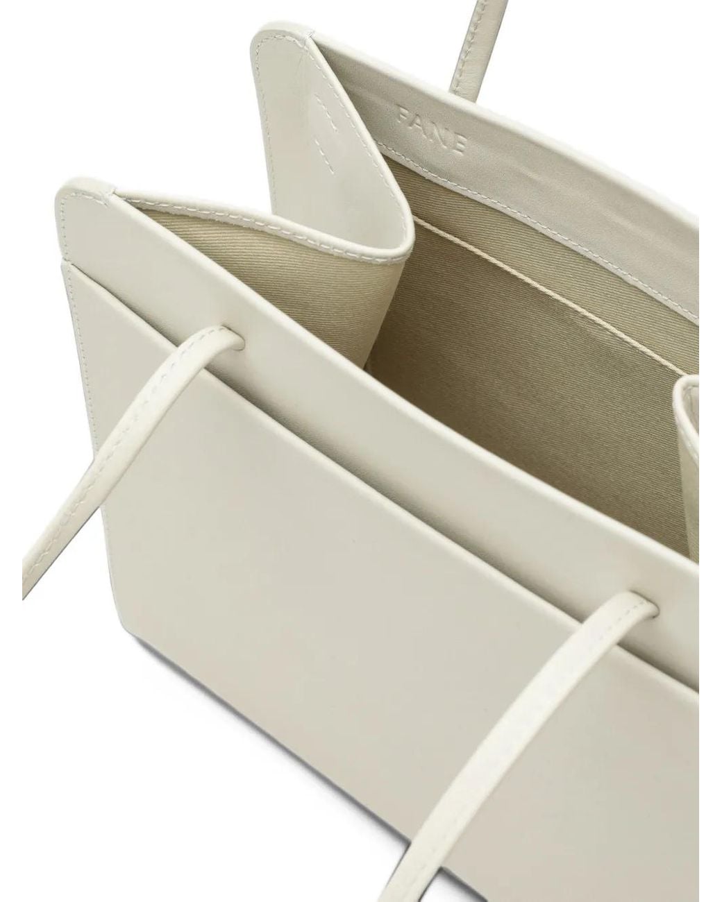 Faune White Lisse Shoulder Bag