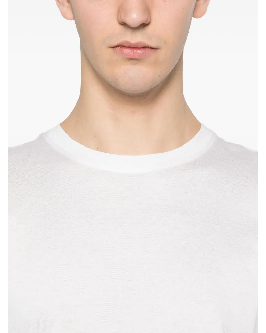 Panicale White Round-Neck T-Shirt for men