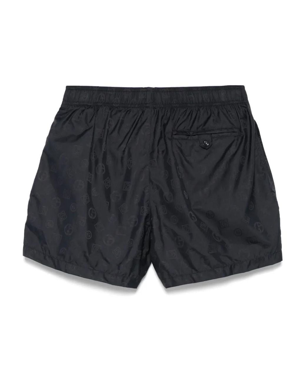 Giorgio Armani Black Tonal-Logo Swim Shorts for men