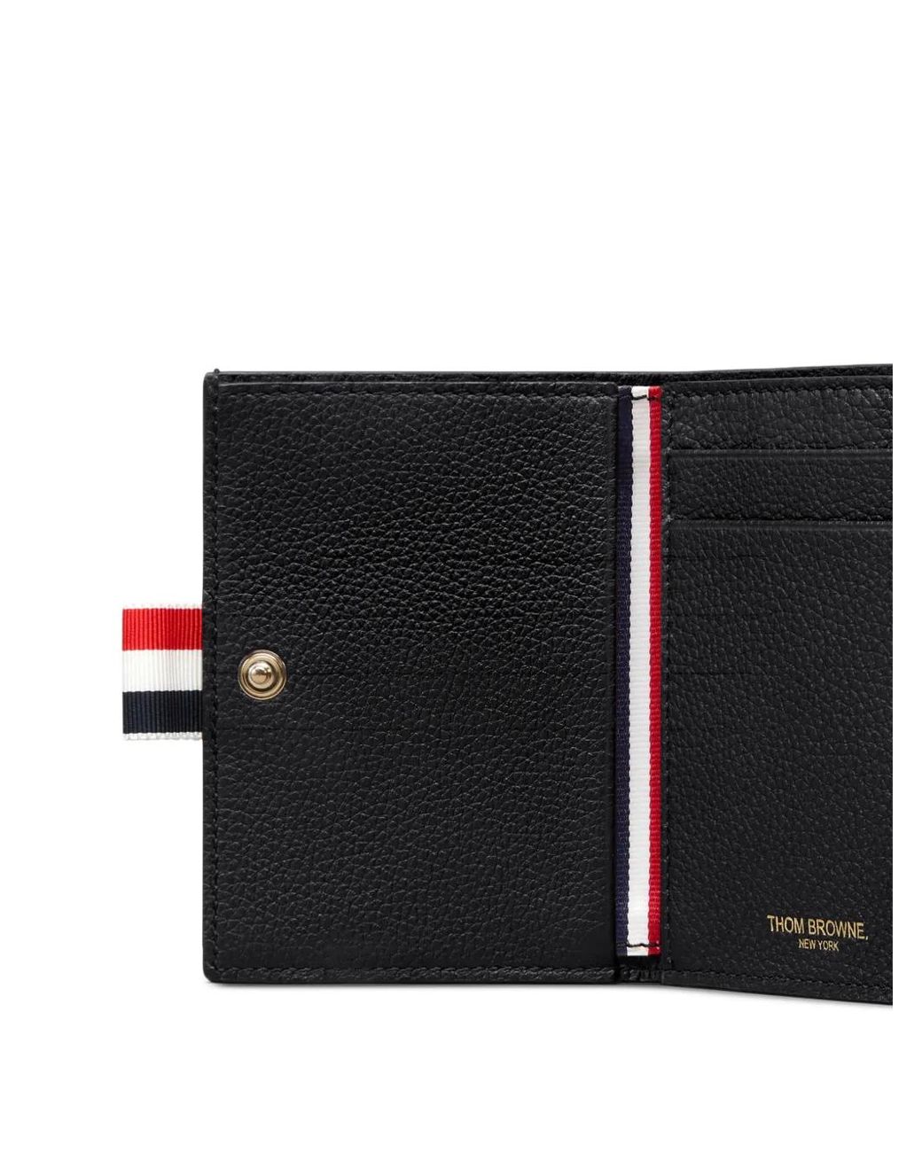 Thom Browne Black Soft Pebble Grain Trifold Wallet