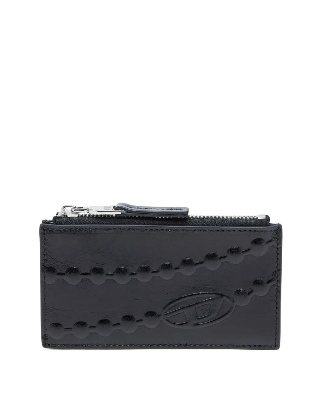 DIESEL Black Card Holder Iii Zip Card-Case