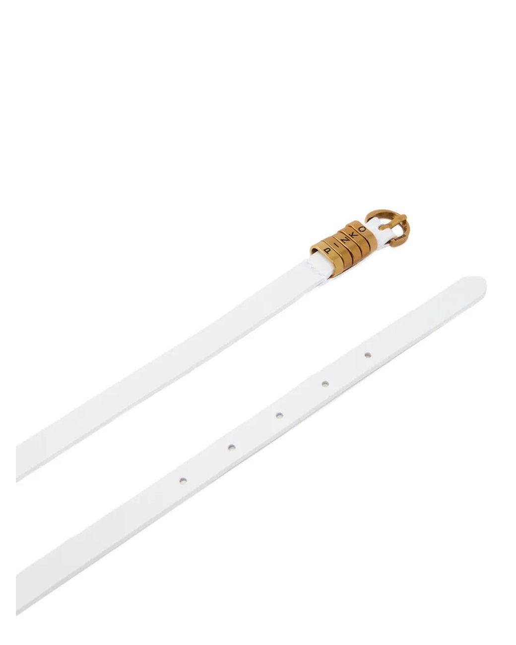 Pinko White Belt With Lettering Logo