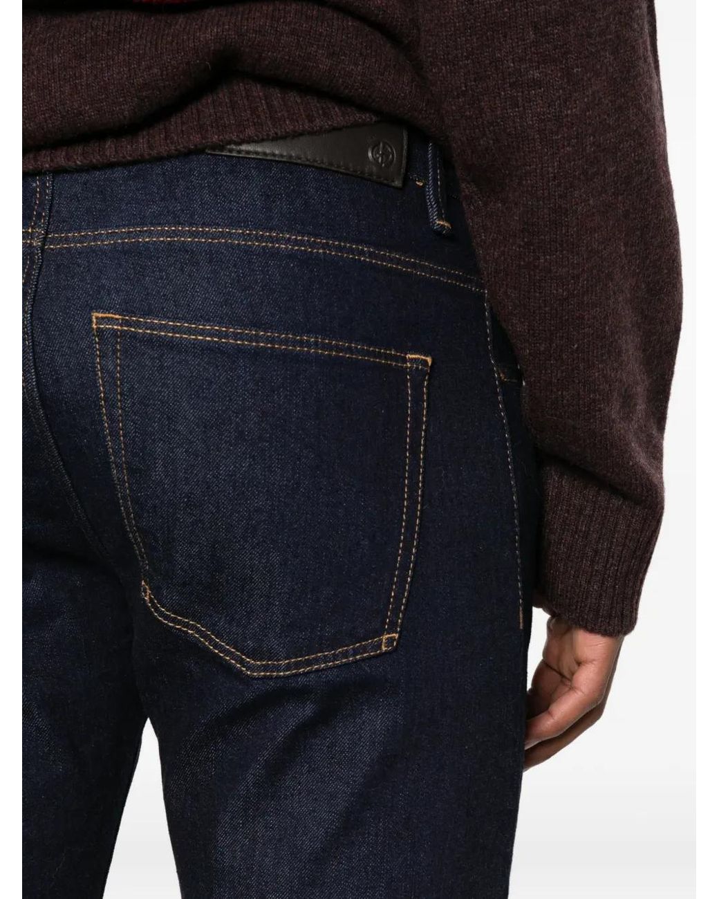 Giorgio Armani Blue Five-Pocket Jeans for men