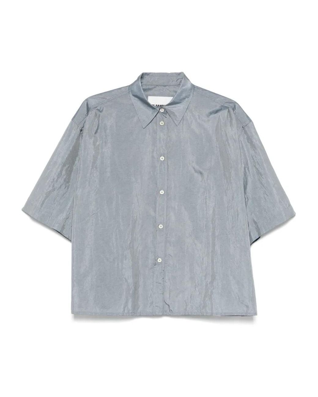 Jil Sander Blue Short-Sleeve Shirt
