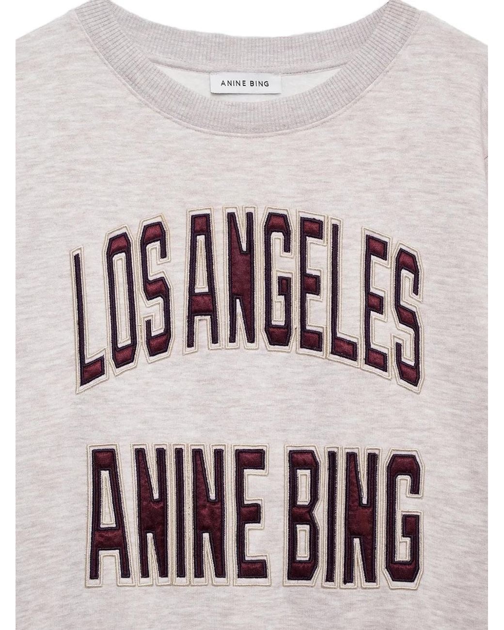 Anine Bing White "Harry" Shrunken Sweatshirt La