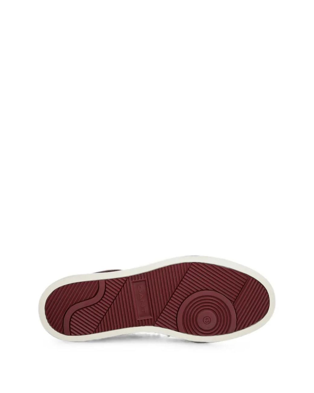 Gant Brown Logo-Plaque Leather Sneakers for men